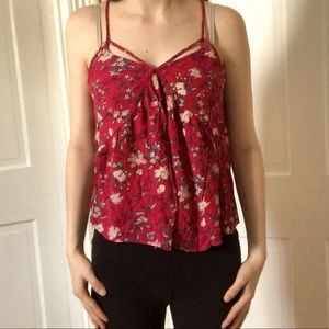 Red Floral Top